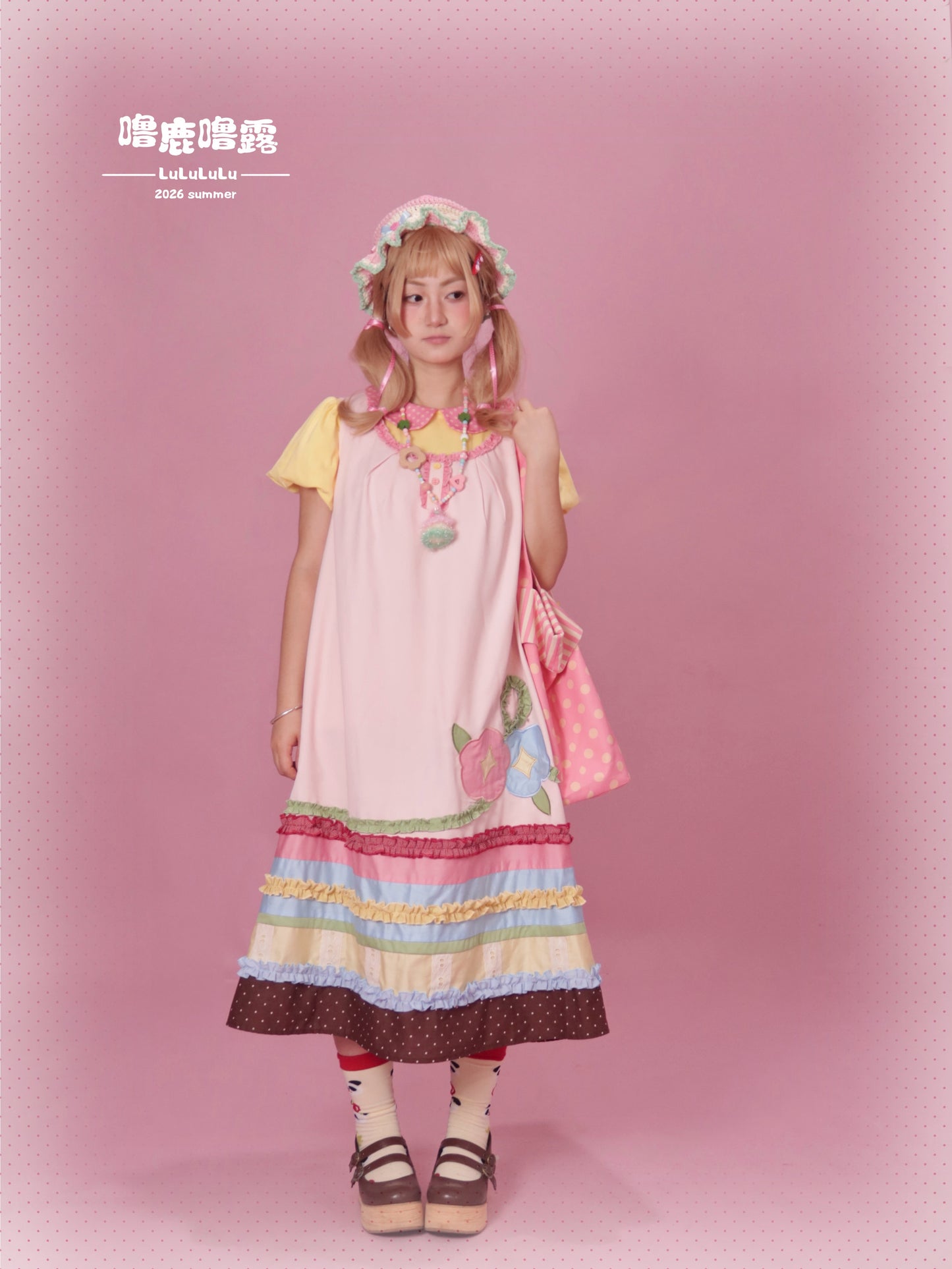 LULULULU - Morning Glory Embroidered Pinafore Dress dress LULULULU