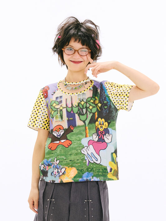 sillysis - Graffiti Y2K Stretch Tee shirt sillysis