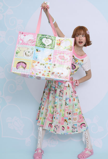 frufru - Vintage Collage Print Woven Tote Bag bag frufru