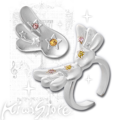 Kiwi Store - Y2K Angel Wing Hair Clip Ring accessory kiwi store