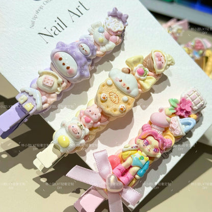 LXT - Cream Hair Clip Blind Box 5pcs hair clip LXT