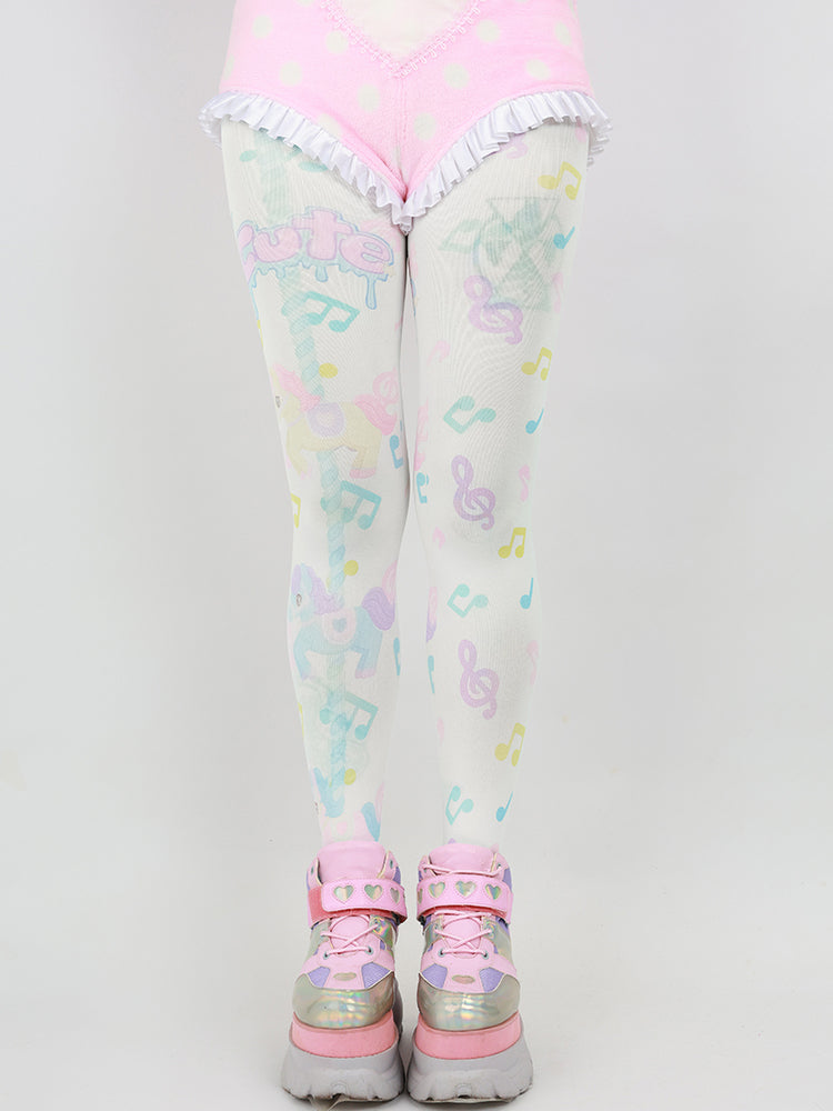 NIHON KIDS - Decora Tights Colorful Carousel Harajuku tights NIHON KIDS