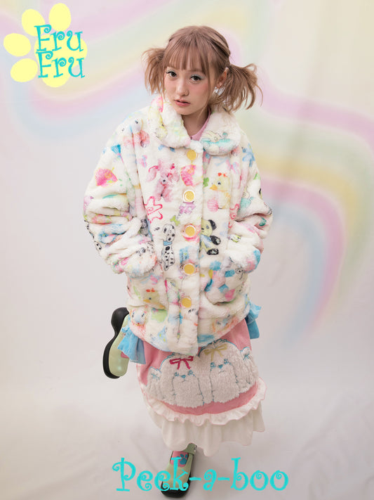 frufru Plush Coat | Autumn Winter Warm Coat for Women
