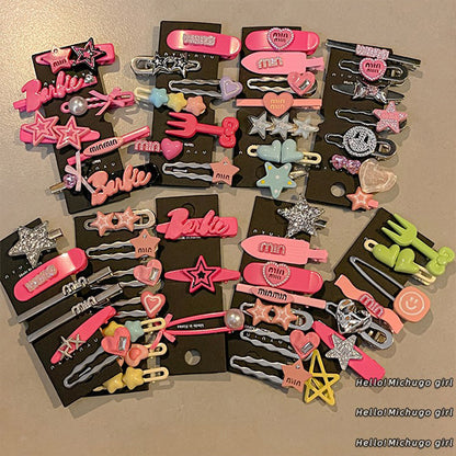 Y2K Letter Hair Clips Set hair clip none