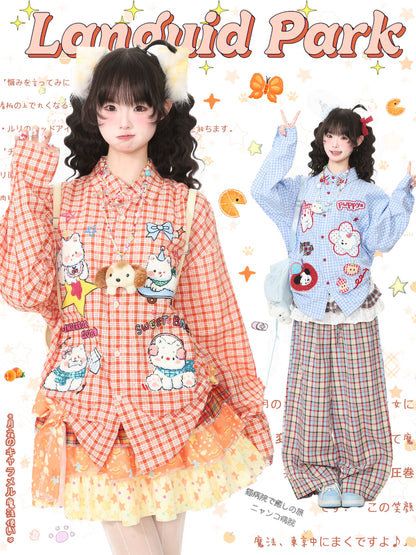 Languid Park - Cute Embroidered Collar Shirt