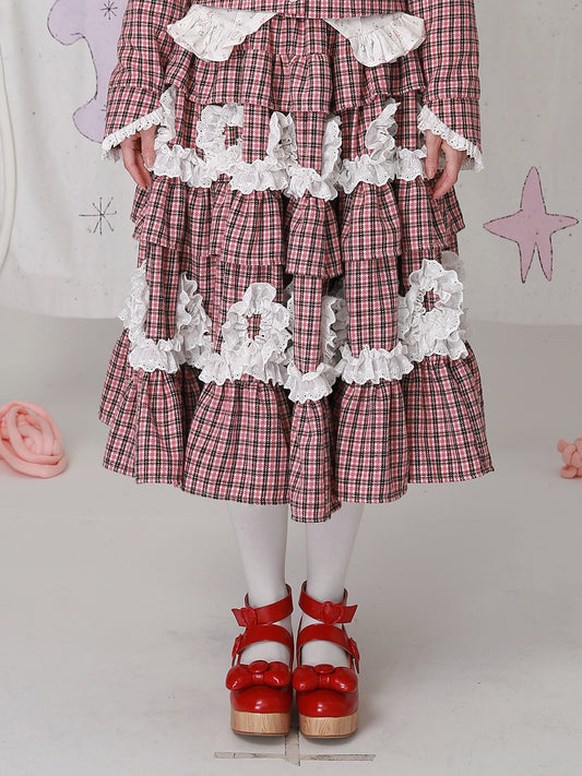 SOS MEME CLUB - Kawaii Skirt Showa Retro Layered Cake Skirt skirt SOS MEME CLUB