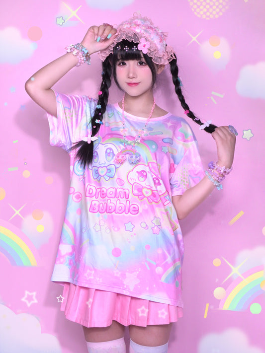 Dream Bubble – Decora Fairycore Pastel Print Modal T-Shirt tshirt Dream Bubble