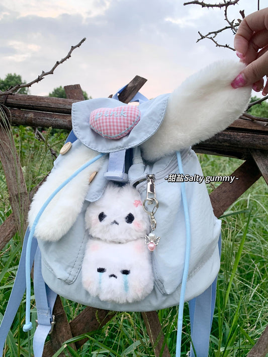 Salty Gummy - Y2K Bunny Ear Backpack Cute Nylon Sweet Girl bag Salty Gummy