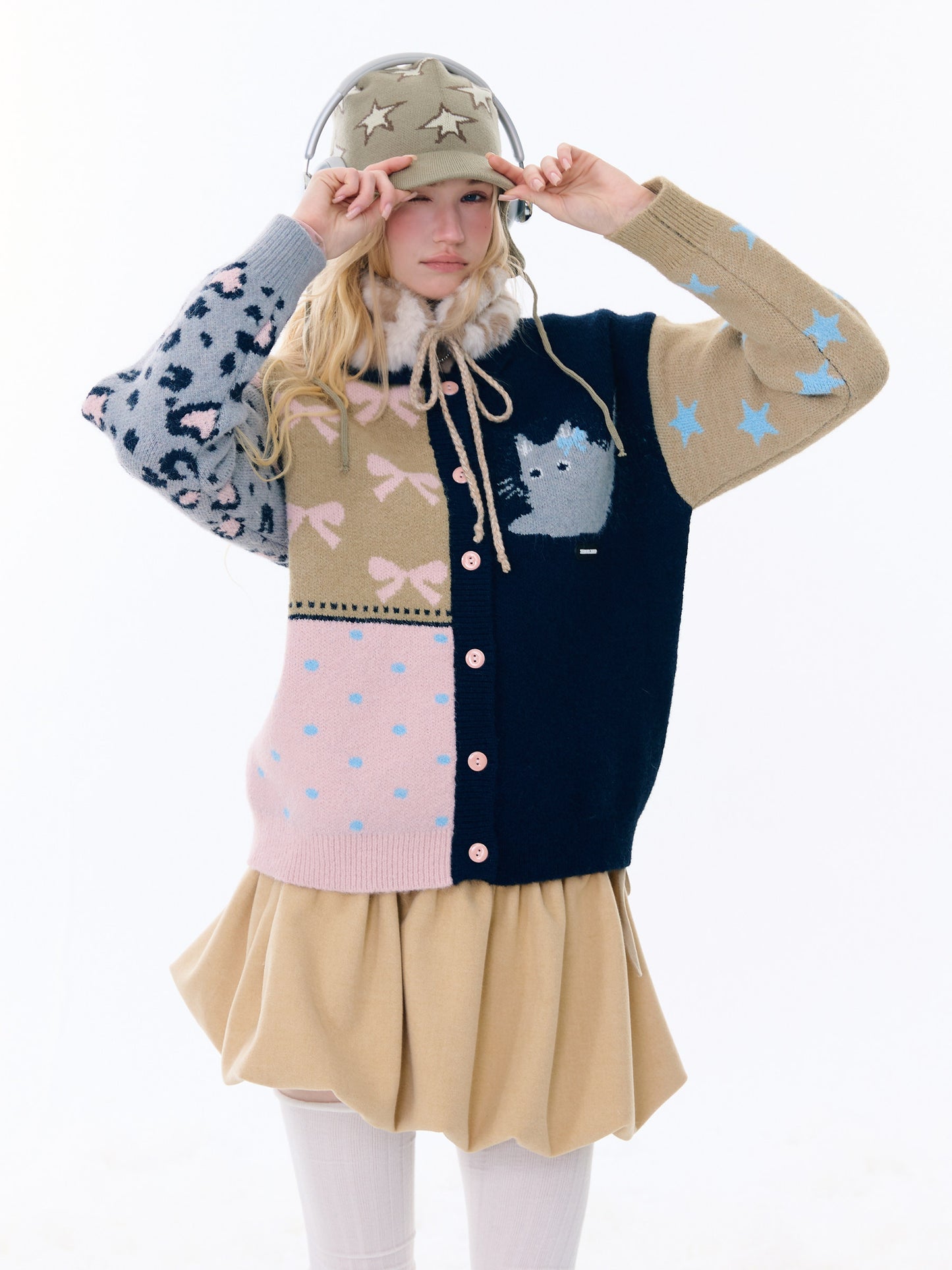 ziziFei - Girly Kei Retro Knit Cardigan cardigan ziziFei