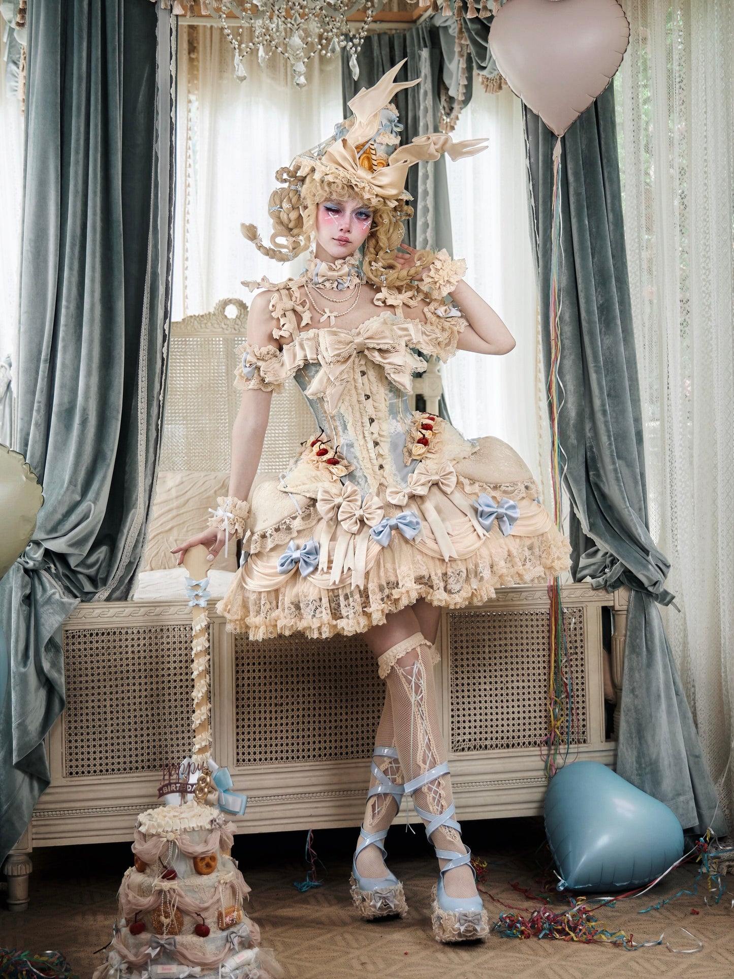 BLOOD SUPPLY - Rococo Cake Corset Top camisole BLOOD SUPPLY
