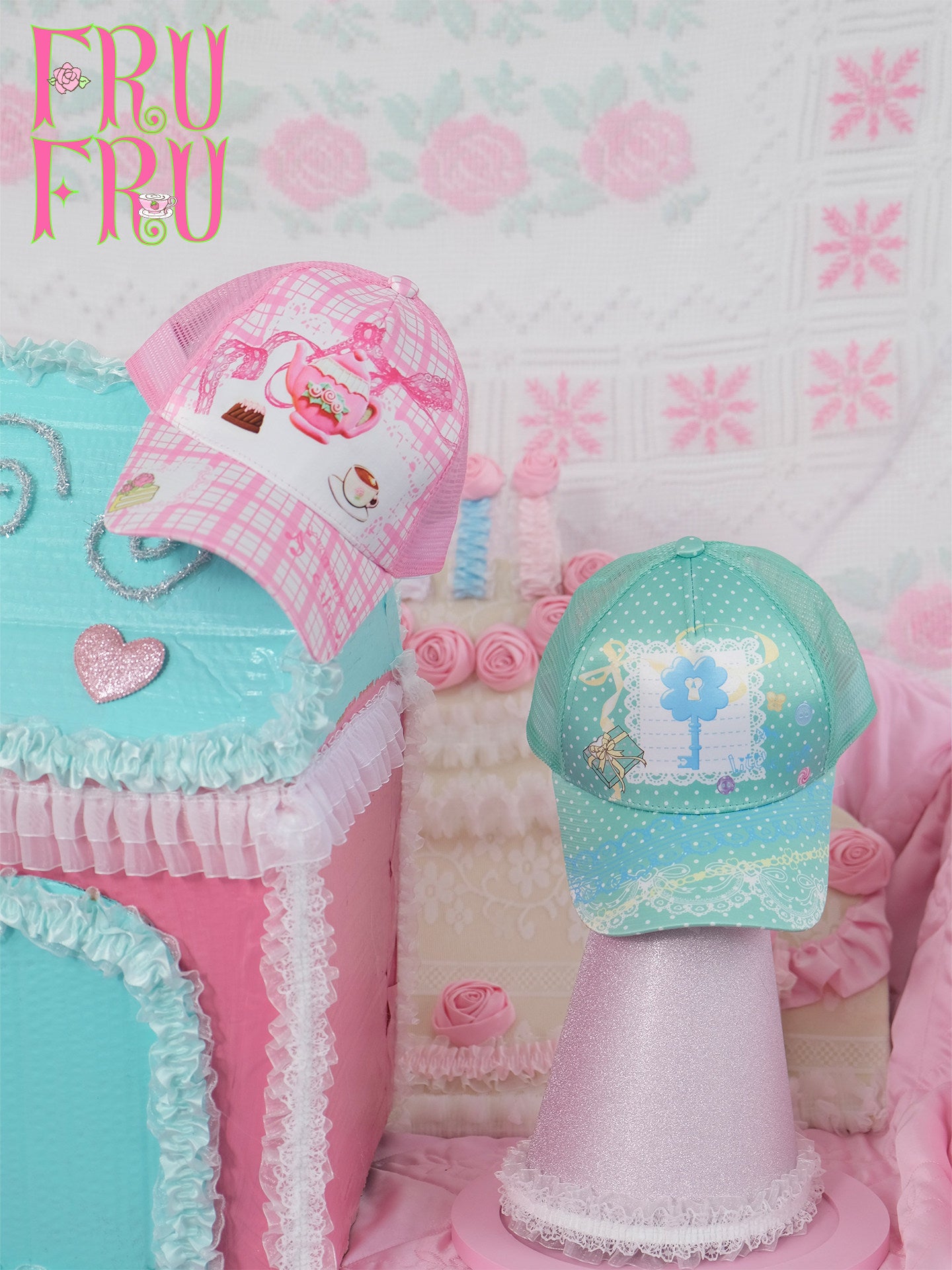 Frufru - Mint Pink Adjustable Baseball Cap hat frufru