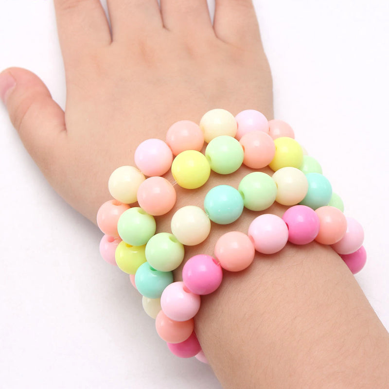 SamKIKl - Kawaii Decora Jelly Beaded Bracelet in Macaron Pastel 10mm Beads bracelet SamKIKl