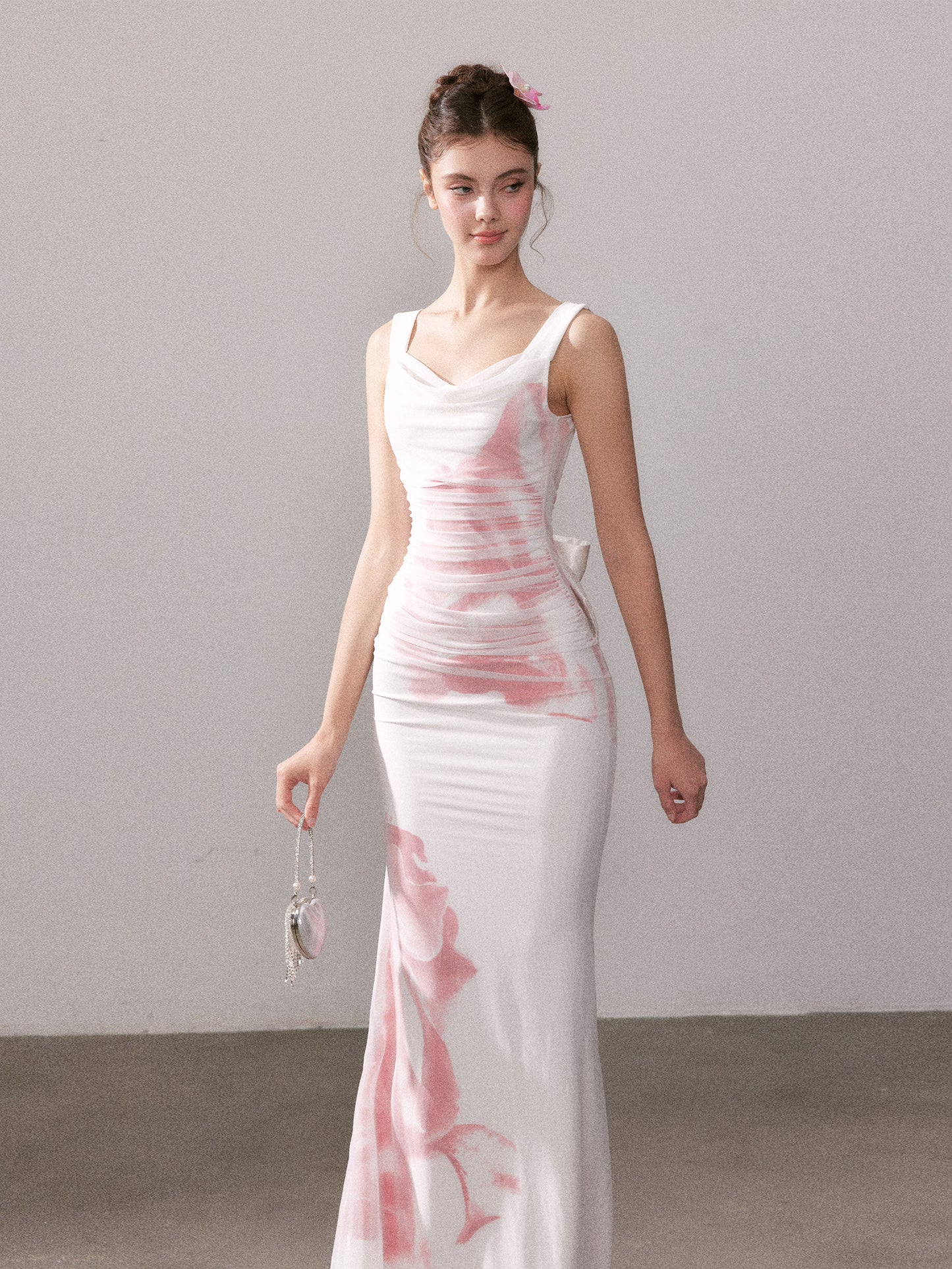 YZZI HE - Cold Rose Mesh Mermaid Dress dress YZZI HE