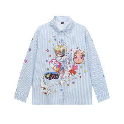 BlackBerry - Harajuku Stripe Shirt shirt BlackBerry