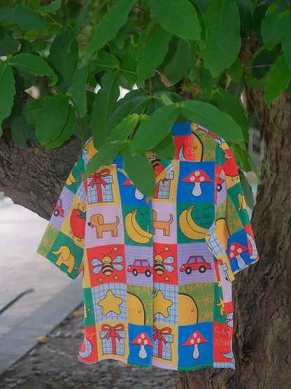 No Blue Today - Colorful Print Oversized T-Shirt shirt No Blue Today S
