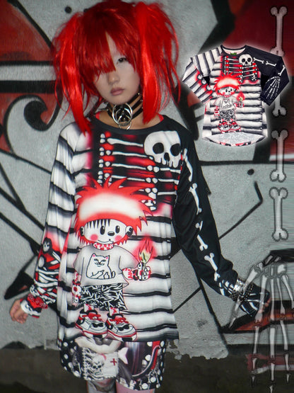 ki00bi00 - Faux Napoleon Bone Punk Long-Sleeve Tee
