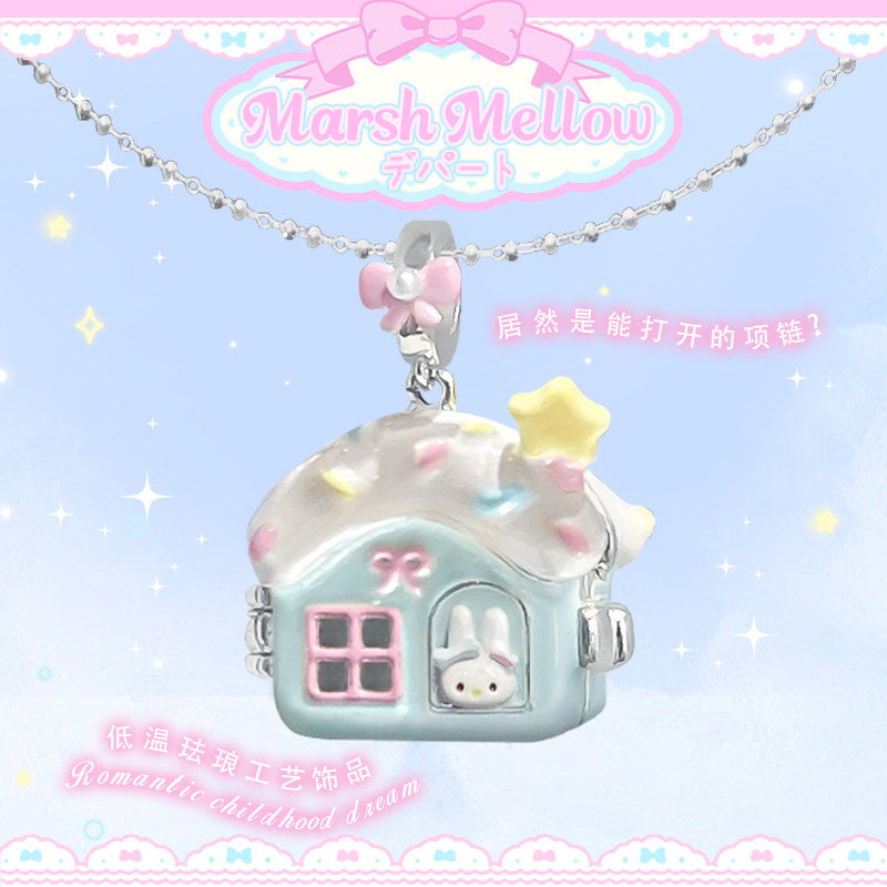 Marshmellow - Kawaii Dessert House Necklace necklace Marshmellow