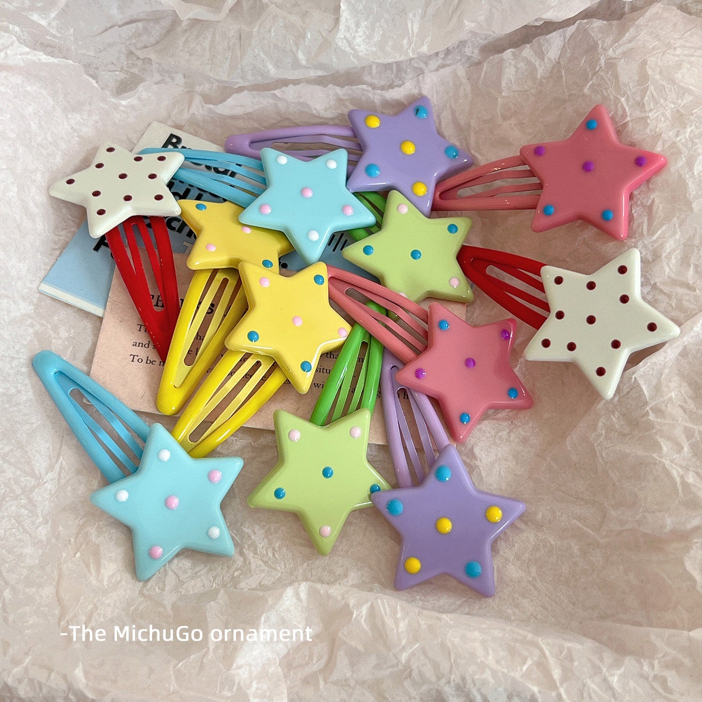 Dopamine Polka Dot Star Hair Clip hair clip none