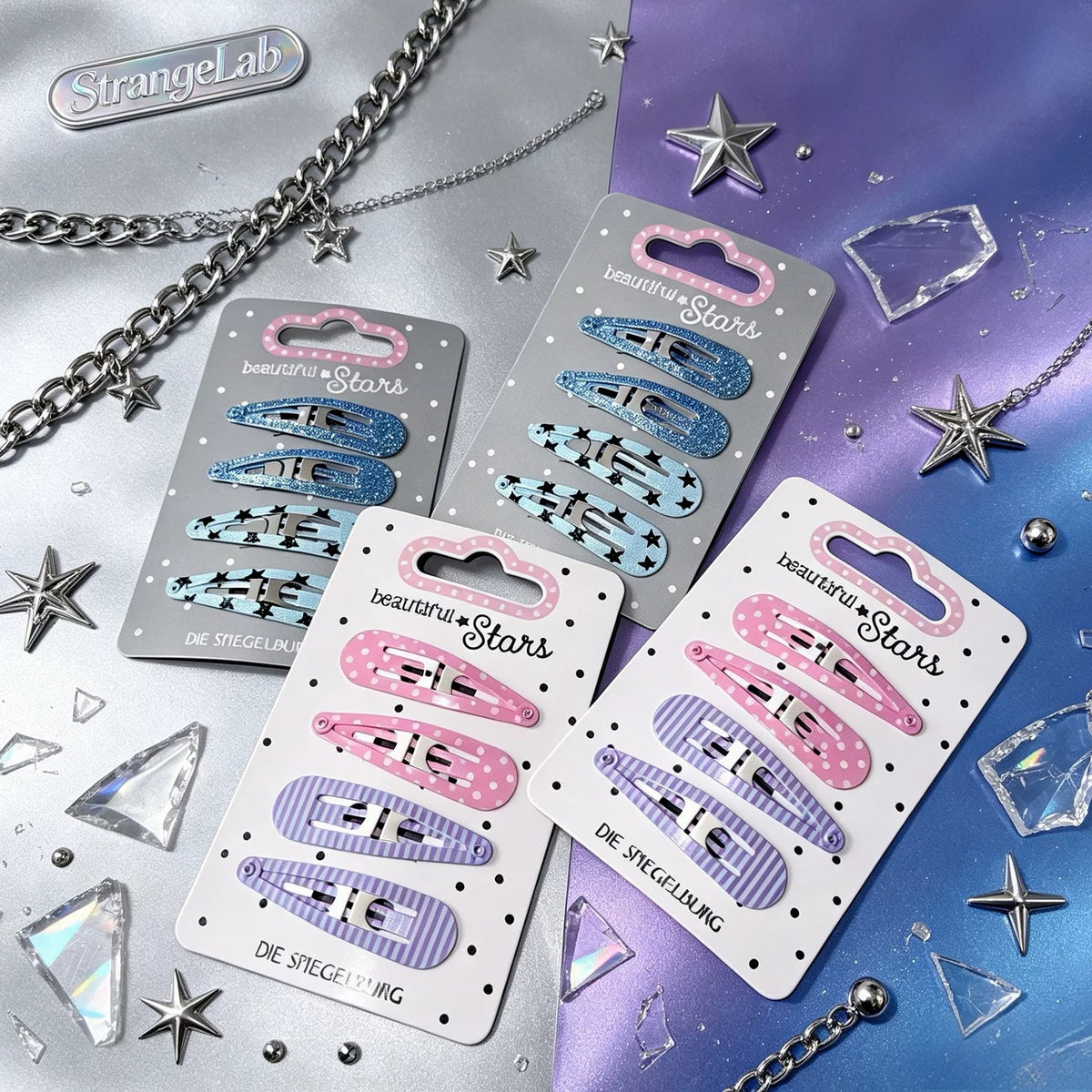 strangelab - Polka Dot & Star Mini Hair Clips hair clip strangelab