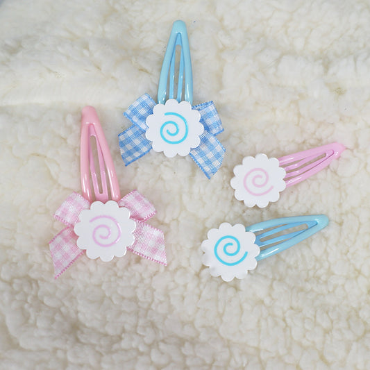 MaoJiang - Kawaii Sweet Bow Fishcake Hair Clips Set of 4 hair clip maojiang
