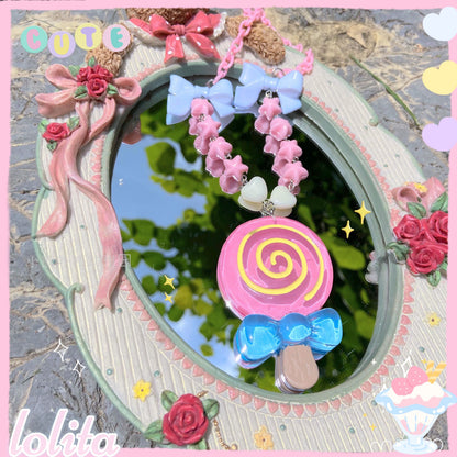 Bear Doll - Colorful Lollipop Candy Necklace necklace Bear Doll