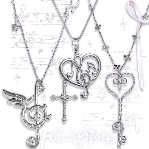 Kiwi Store - Y2K Angel Note Necklace accessory kiwi store