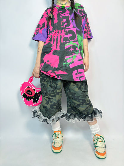 LEERROO - Decora Kei Graffiti Short Sleeve Tee tshirt Leerroo
