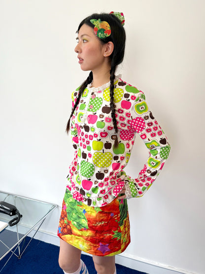 FRUITS - Kawaii Apple Polka Dot Lace Top shirt Fruits