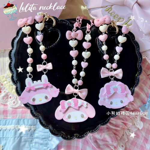 Bear Doll - My Melody Beaded Necklace necklace Bear Doll