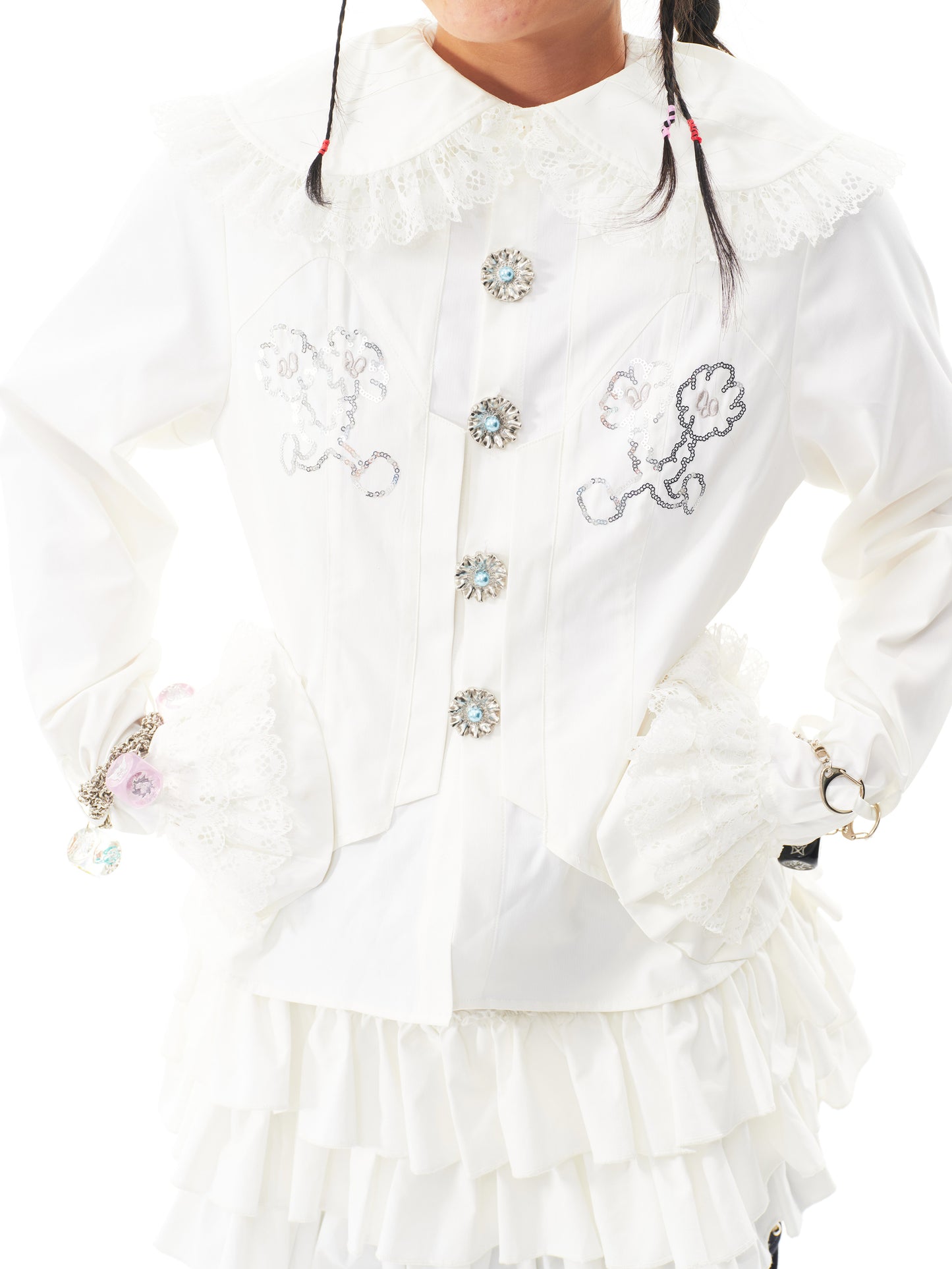 sillysis - Vintage Ruffled Doll Blouse blouse sillysis