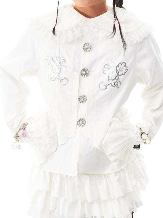 sillysis - Vintage Ruffled Doll Blouse blouse sillysis