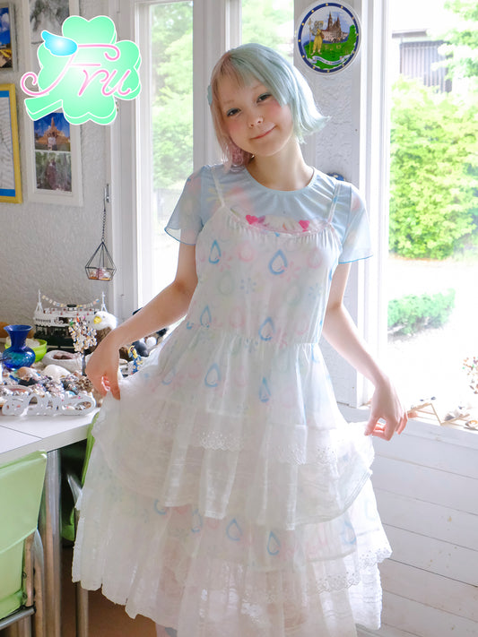 FruFru Polka Dot Dress | Sweet Spaghetti Strap Dress | Casual Sleeveless A-line Dress
