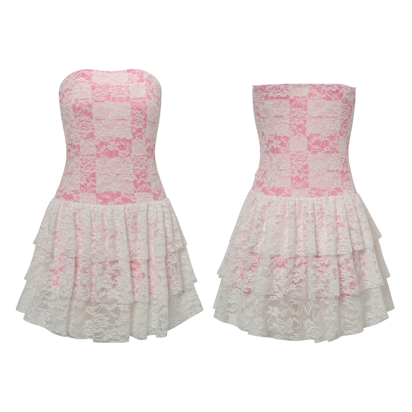 BlackBerry – Girly Pink Lace Tube Dress dress BlackBerry