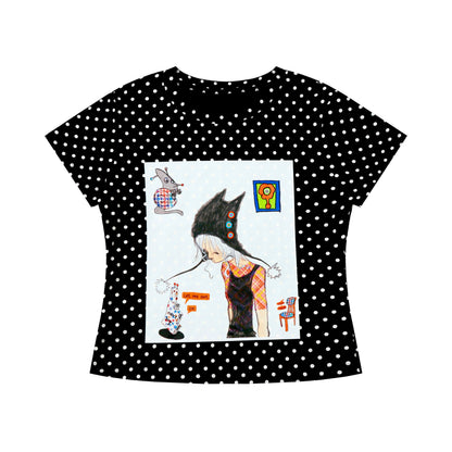 BlackBerry - Black Polka Dot Y2K Tee tshirt BlackBerry
