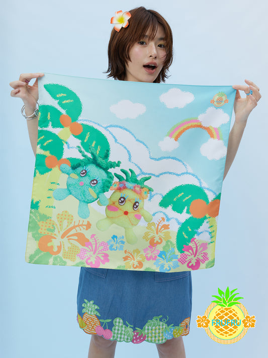 Frufru Kawaii Cartoon Head Scarf | Harajuku Girlcore Hair Accessory Kerchief Land Decora