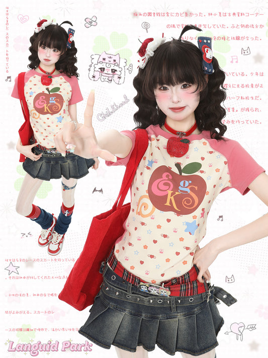 Languid Park - Pink Apple Baby Tee tee Languid Park