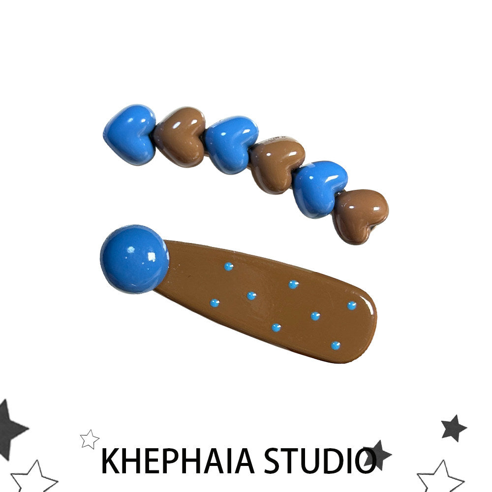 KHEPHAIA - Sea Salt Coffee Heart Hair Clip hair clip KHEPHAIA