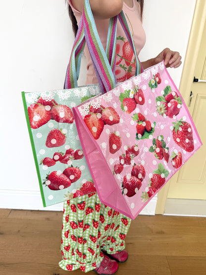 FRUITS - Strawberry Polka Dot Tote Bag | Kawaii Japanese Shoulder Bag bag Fruits