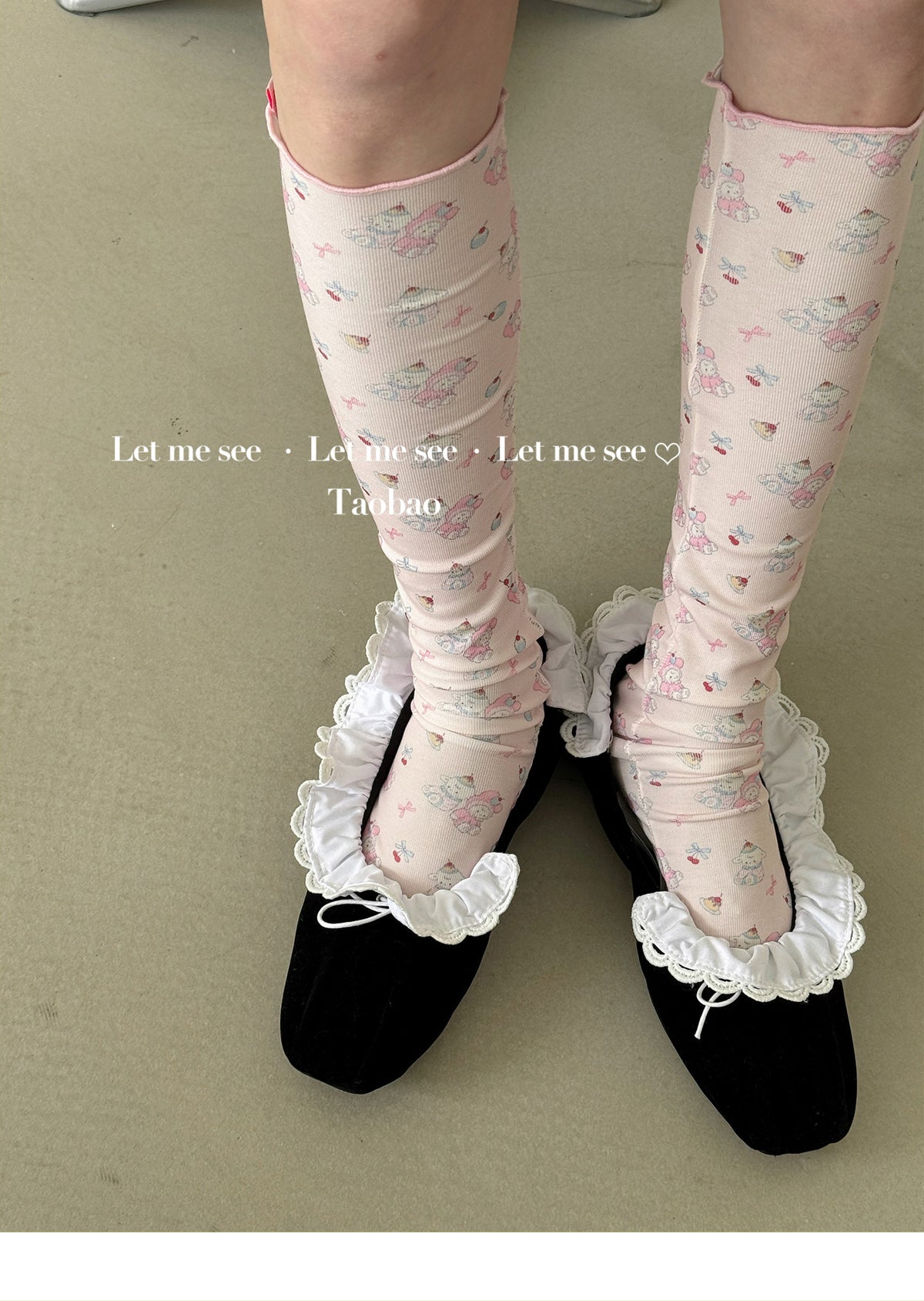 LET ME SEE - Sweet Slouch Knee-High Socks socks let me see Pink