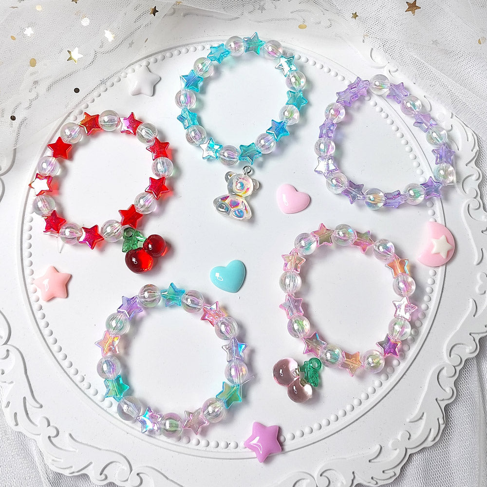 Maojiang Star Strawberry Bear Bracelet | Decora Beaded Accessory bracelet maojiang