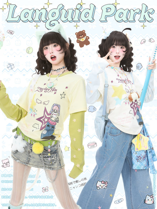 Languid Park - Layered Otaku Long Sleeve Tee shirt Languid Park