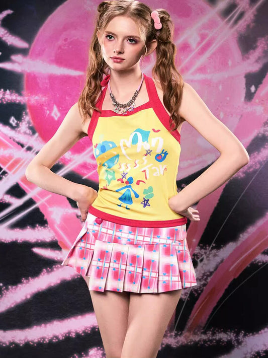 Monsssstar - Dopamine Print Stretch Cami Top camisole Monsssstar