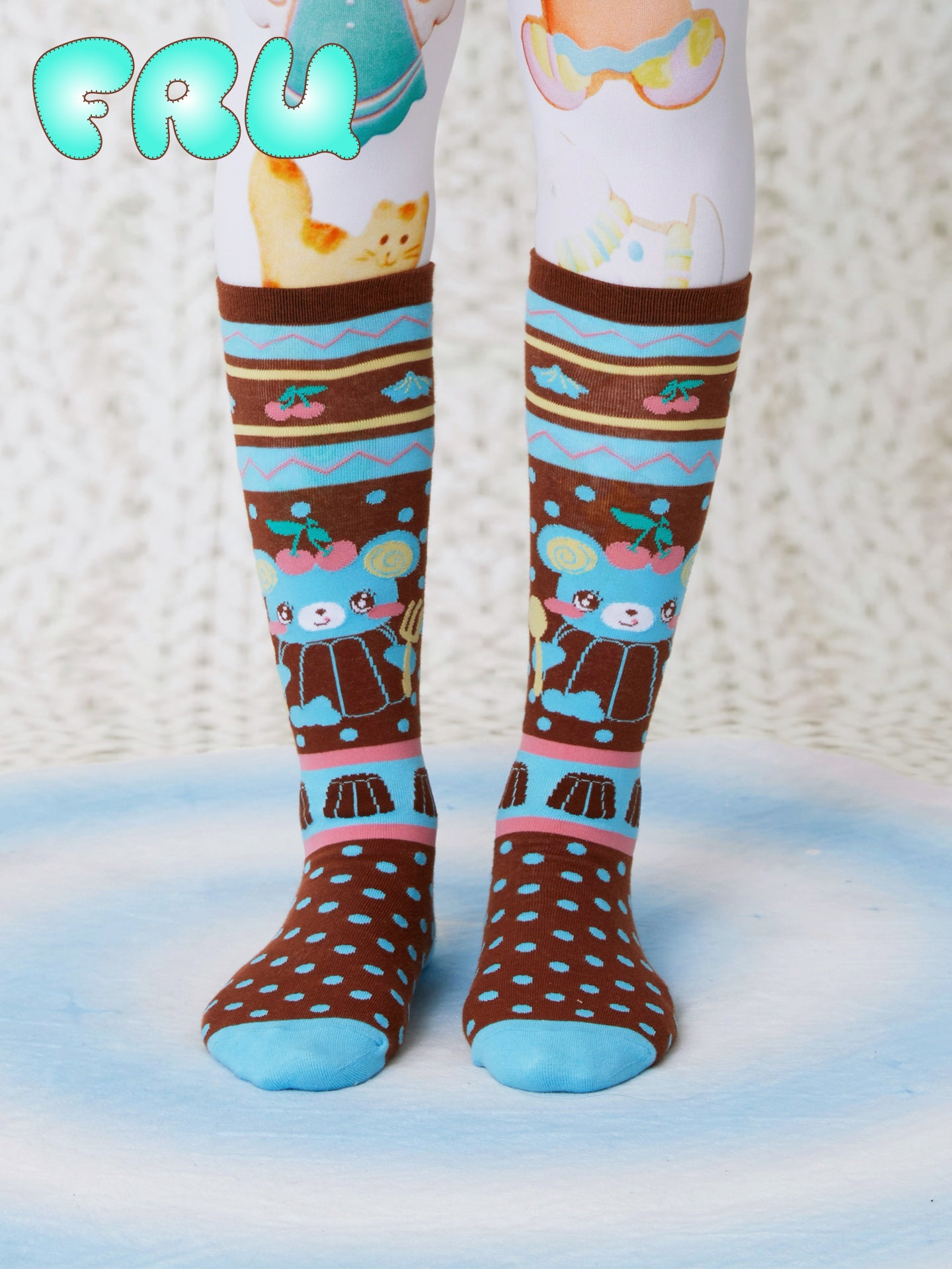 frufru - Kawaii Chocolate Bear Socks sock frufru