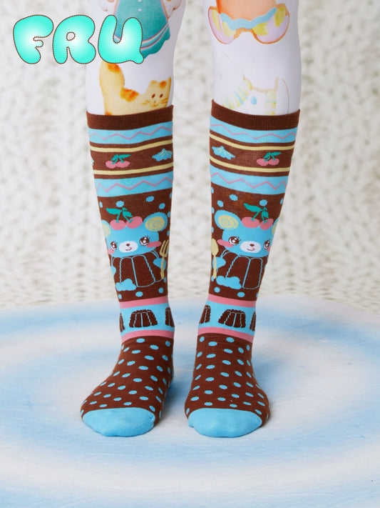 frufru - Kawaii Chocolate Bear Socks sock frufru