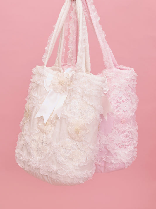 SemenCoicis - Kawaii Lace Satin Shoulder Bag bag SemenCoicis