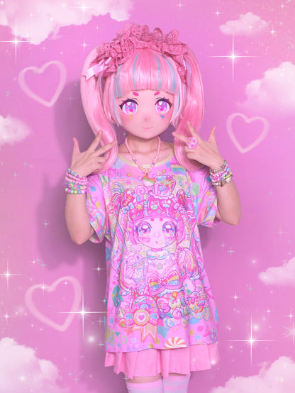 Dream Bubble - Decora Kei T-shirt Pink Candy Girl T-shirt shirt Dream Bubble