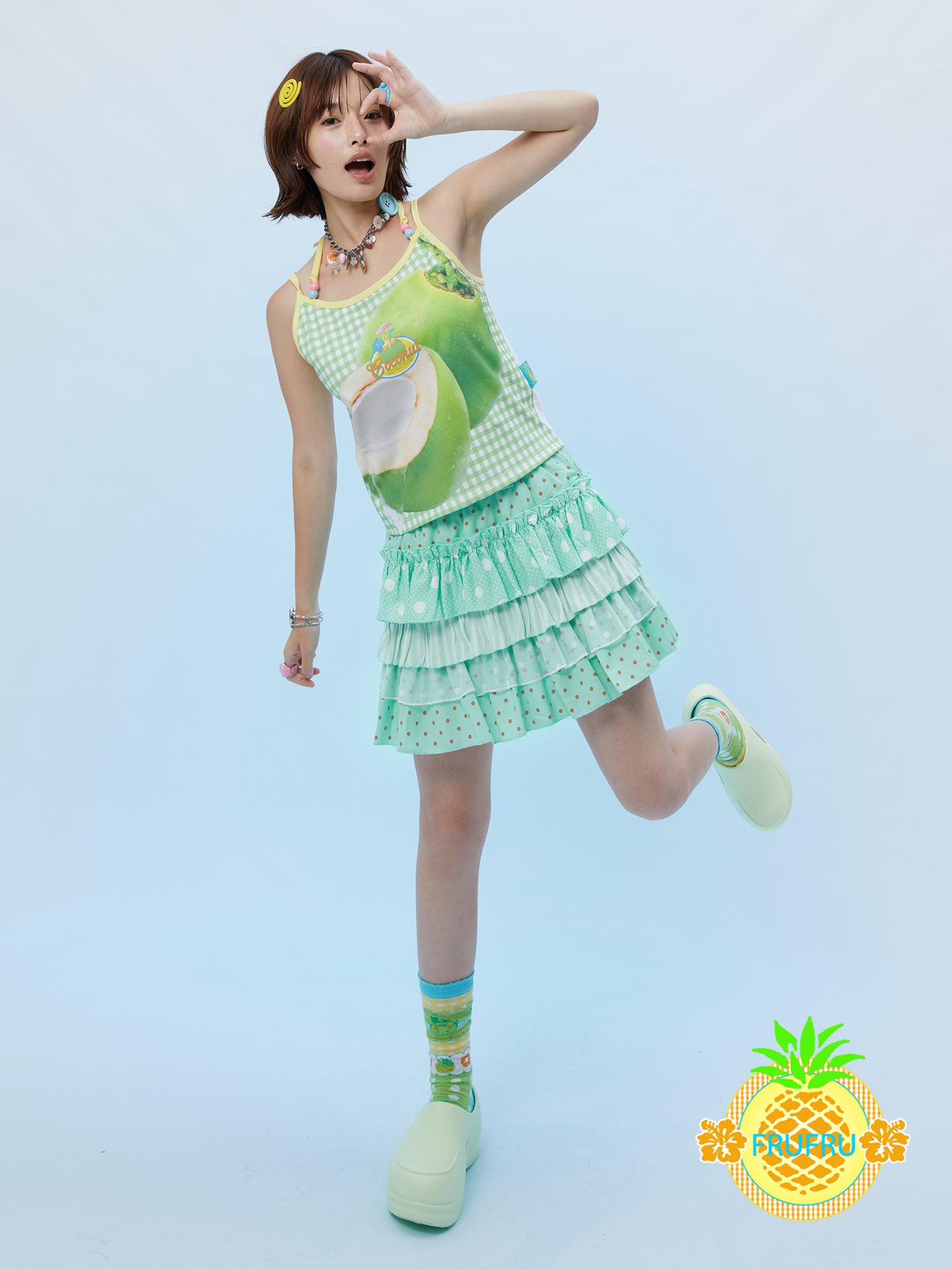 Frufru - Polka Dot Cake Skirt | Cute Girlcore Ruffle Aesthetic Skirt skirt frufru