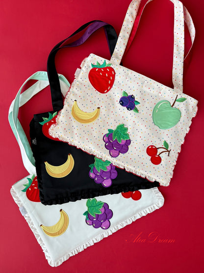 Ate a Dream - Retro Fruit Embroidered Shoulder Bag bag Ate a Dream