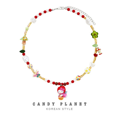 Candy Planet - Decora Kei Kitty Fairy Beaded Necklace necklace candy planet