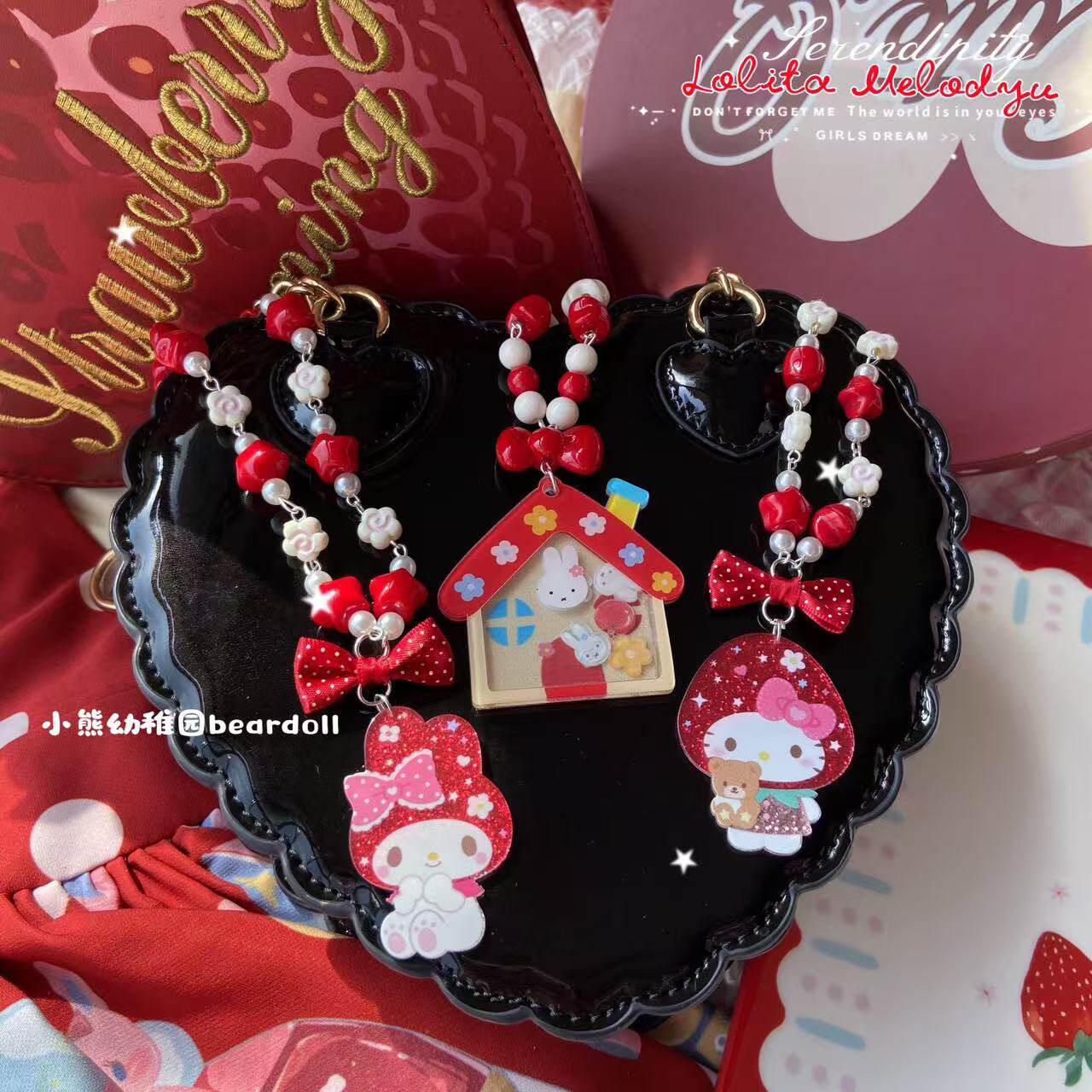 Bear Doll - Polka Dot KT Necklace necklace Bear Doll